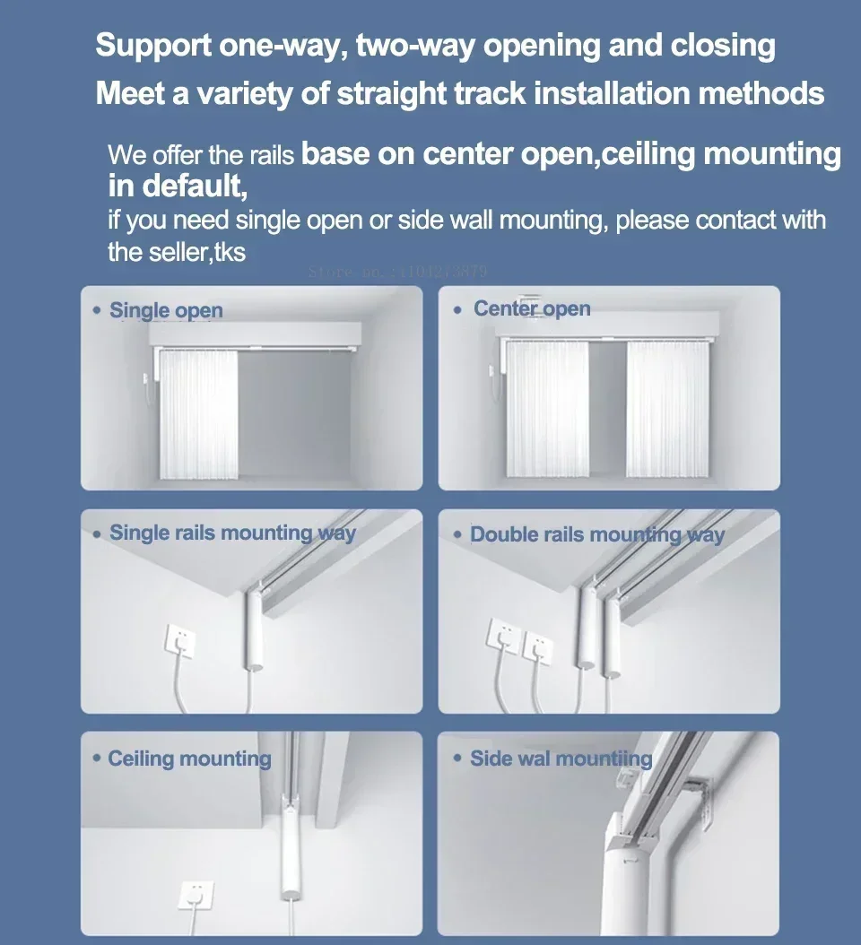 Aqara Smart Curtain Track Electric Cornice Rail Rod for C3 Zigbee 3.0 Motor Home Automatic Curtains Control System for Homekit