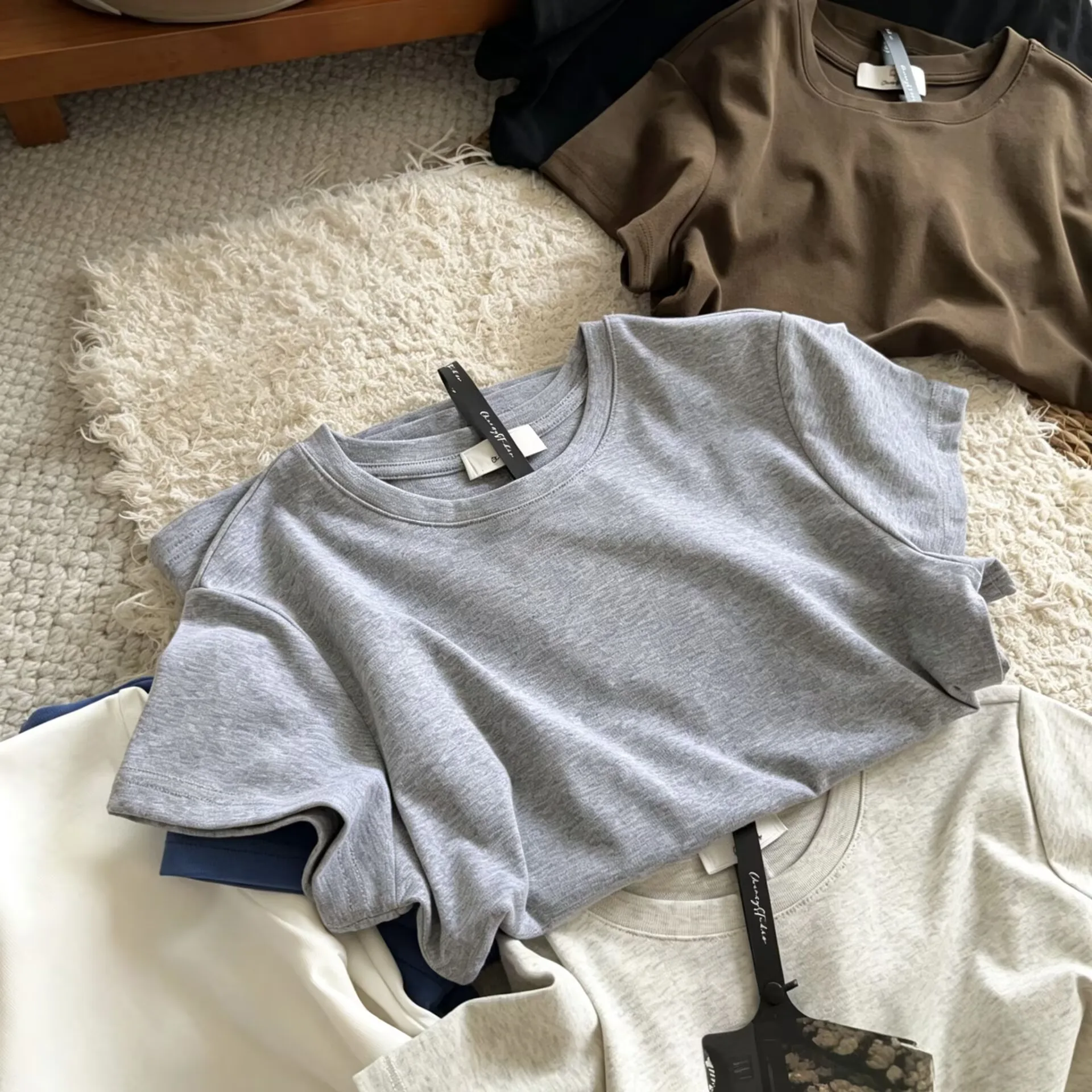 new delivery fashion summer women top T shirt solid young girl students S-L clothes lady Bottom underwear adolescent simple