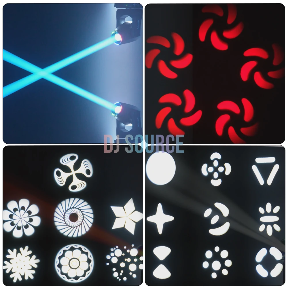 2Pcs/Lot 300W LED Moving Head Light With Ring Beam Spot Zoom 5 Prism Frost Focus Stage Light DMX512 DJ Bar Stage Lighting Effect