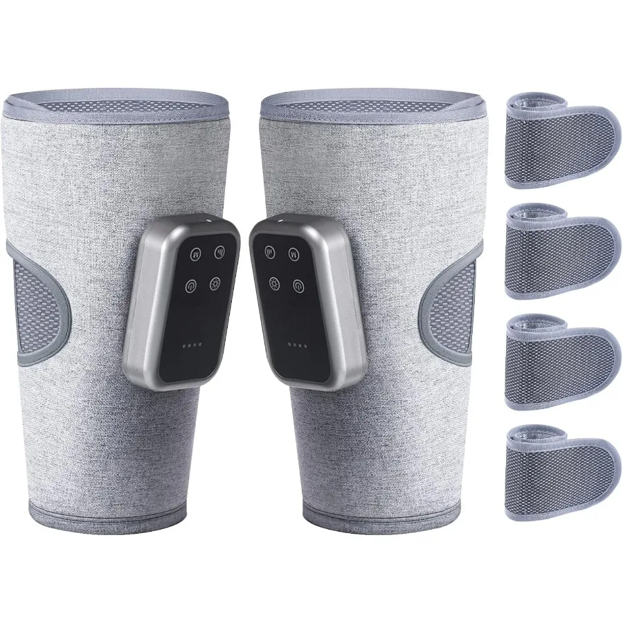 

Компрессионный массажер для икр для облегчения кровообращения: беспроводные воздушные компрессионные массажеры для ног с тепловой терапией 3, регулируемый Intensi