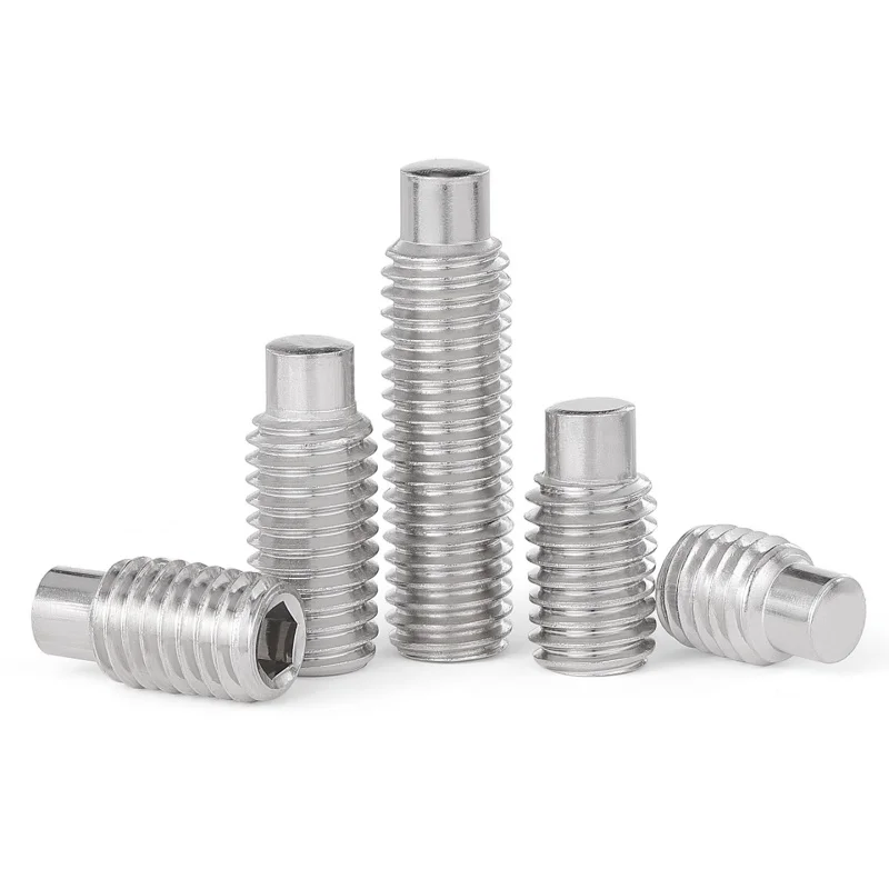 Beicai M2 M2.5 M3 M4 M5 M6 M8 M10 M12 Allen Hexagon Socket Convex End Grub Headless Bolt 304 Stainless Steel Dog Point Set Screw