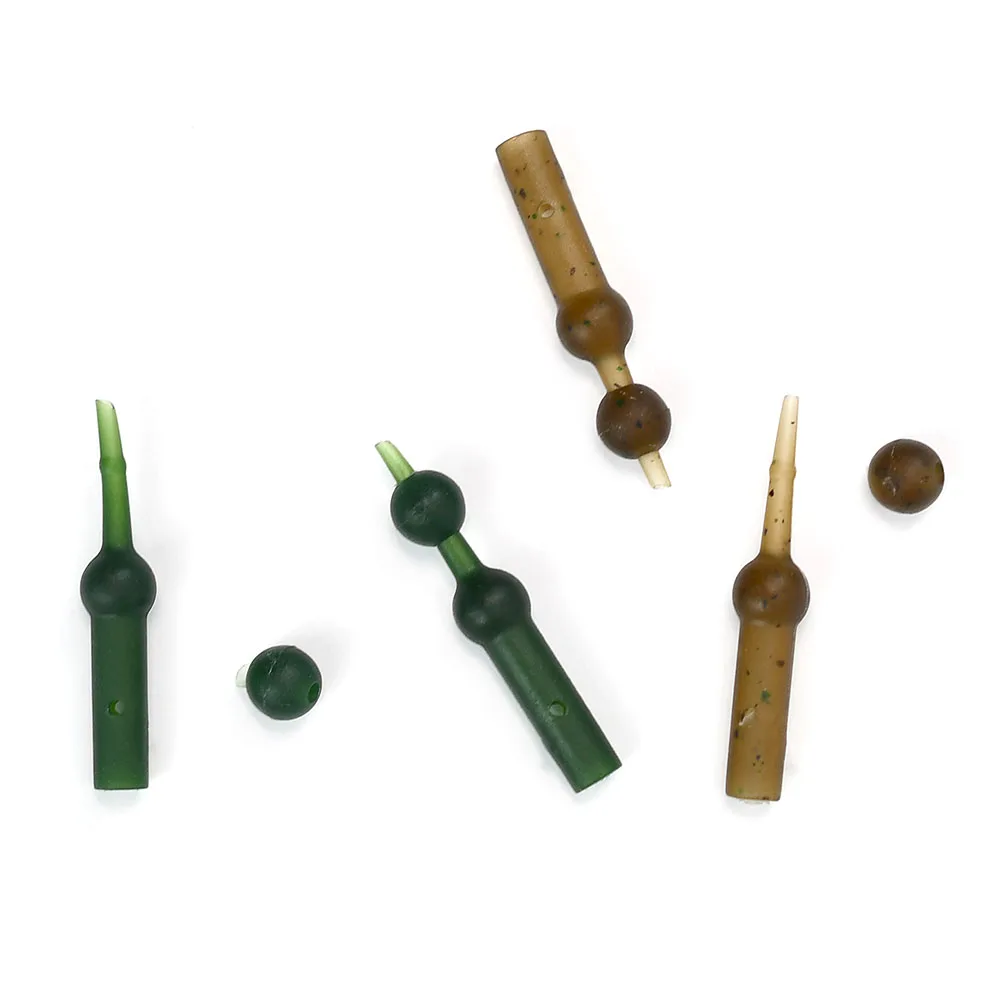30Sets Carp Fishing Tackle Sleeve & Bead Hair Rig Making Camouflage Buffer Bead Terminal Tackle Fishing Accessories