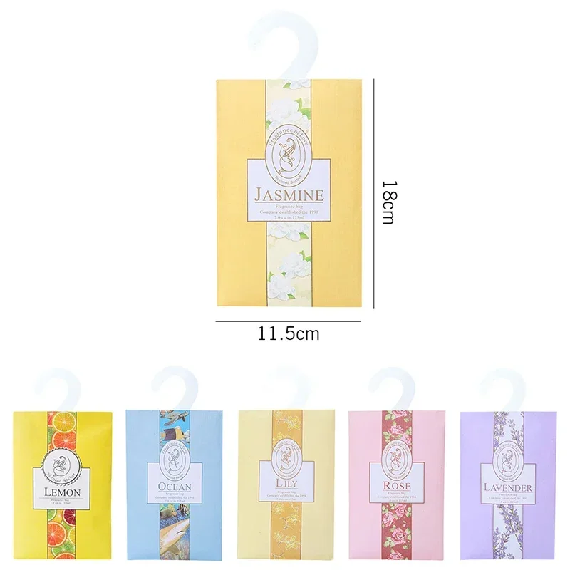 6Pcs Air Freshener Hanging Aroma Bag Natural Smell Incense Sachet Cupboard Bags Set For Closet,bedroom