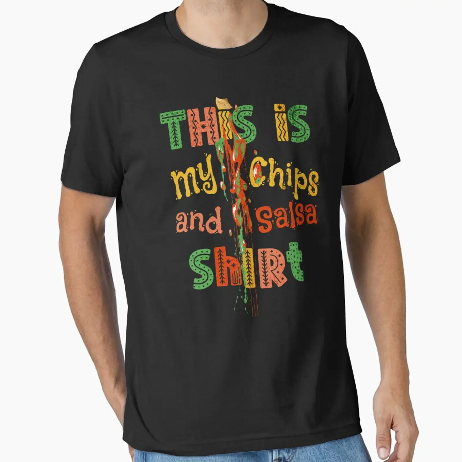 Chips and Salsa Essential T Shirt vintage Washed designer clothes Casual graphic Breathable Soft Stylish fashion