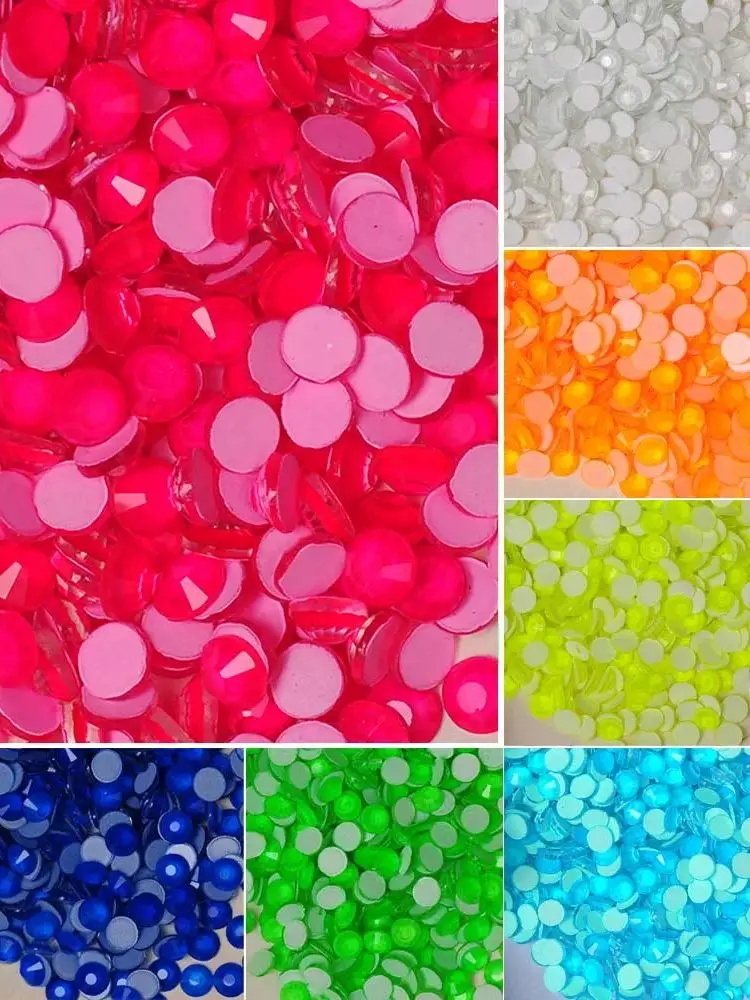 Leuchtende Fluoreszenz-Glitzer-Neon-Strasssteine ohne Hotfix, helle DIY-Nagelkunst-Kristalle, Diamant-Strass-Edelsteine für Charms und Kleider – Detail 4