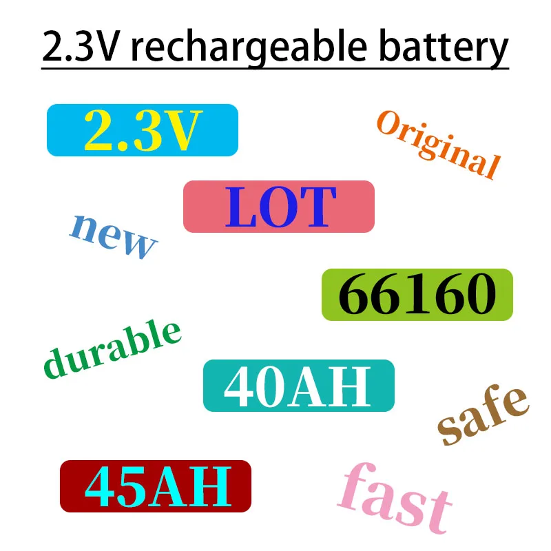 1pcs NEW 66160 2.3V LTO Battery 45AH 40AH Lithium Titanate Rechargeable Batteries 10C Discharged Power Cells Batteria for Solar