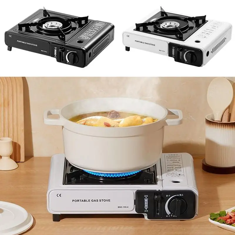 

Portable Burner Camping Gas Stove Portable Windproof Cassette Furnace Adjustable Camping Accessories For Household Outdoor