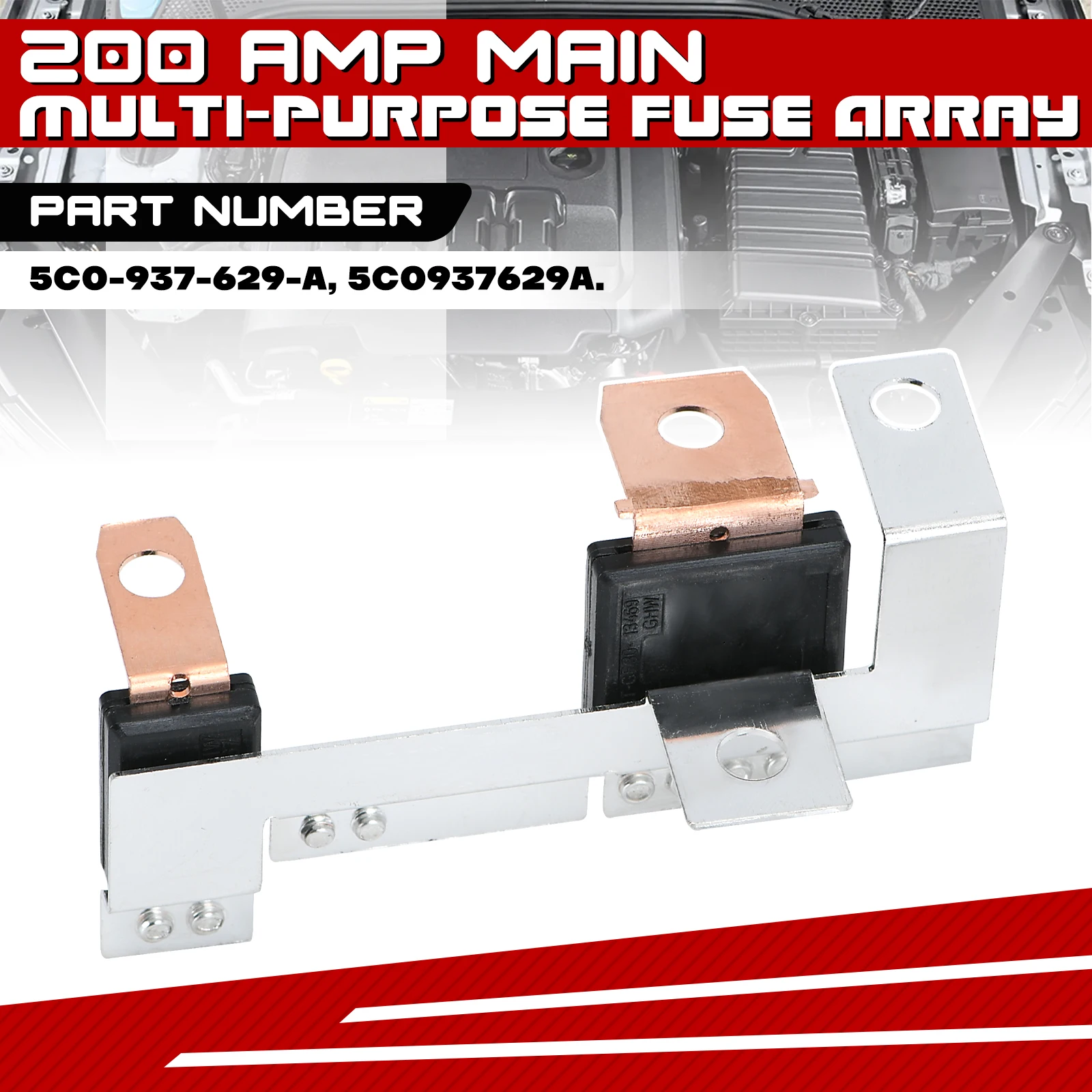 200 AMP New Fuse Relay-Main Engine Multi-Fuse For VW Jetta 11-18 Passat 12-15 5C0937629A ,5C0-937-629-A