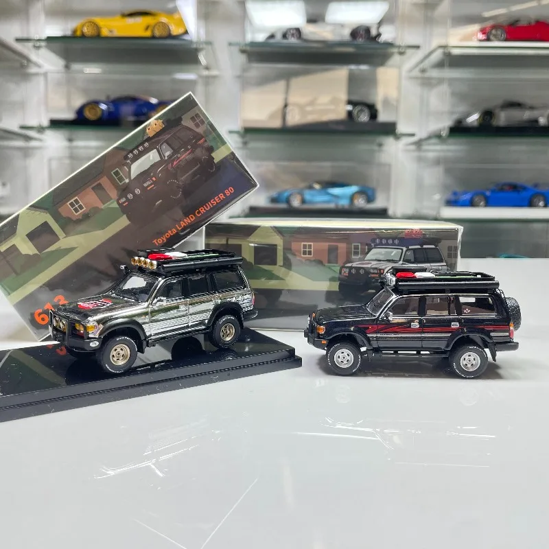 In stock 1:64 Land Cruiser LC80 Modified Off-road Alloy Simulation Vehicle Model, Boy Toy Gift, Room Collection Decoration Item