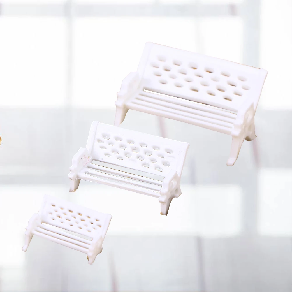 

12 Pcs Seat Decoration Ornaments Decorations Garden Mini House Mirco Chair Miniature