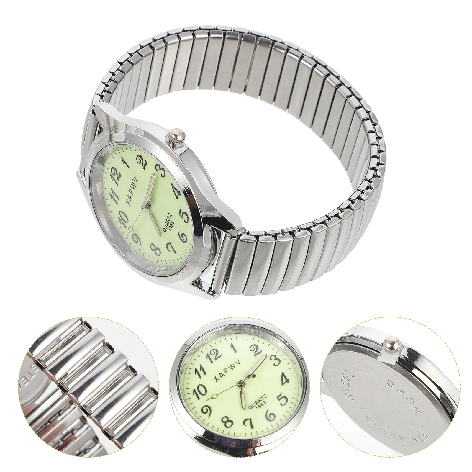 Watch Old Man Couples Wristwatch for Women Digital Elderly Elastic Band Casual Woman