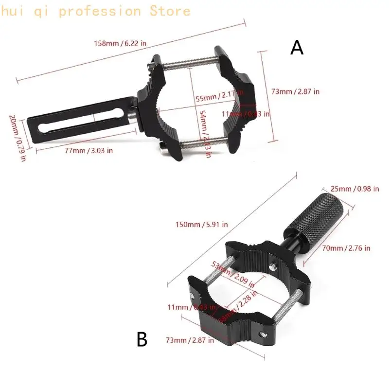Rundstangenklemme, Motorradhalterung, Zusatzlicht- und Spiegelverlängerungshalterung, 2-teiliges Aluminium für Straßenfahrten – Detail 6