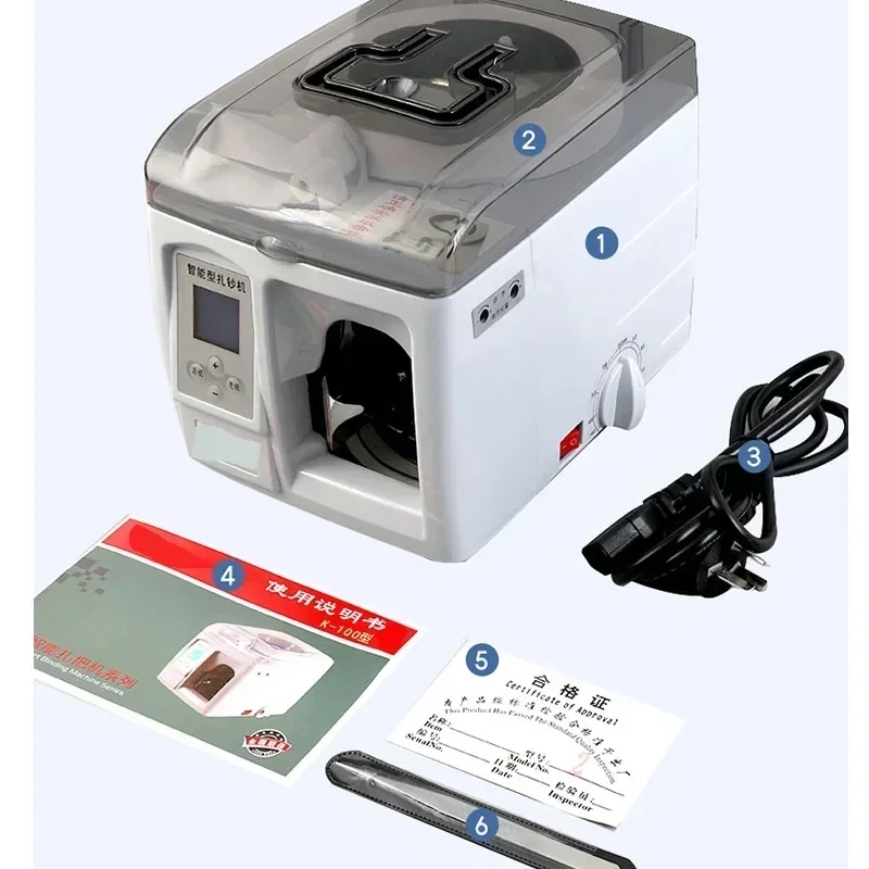 LCD-equipped hot-melt strapping machine; fully automatic banknote banding machine (specialized for banks)