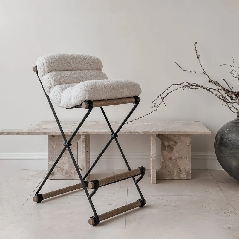 High-end island bar chair, sales office reception bar chair, home high stool