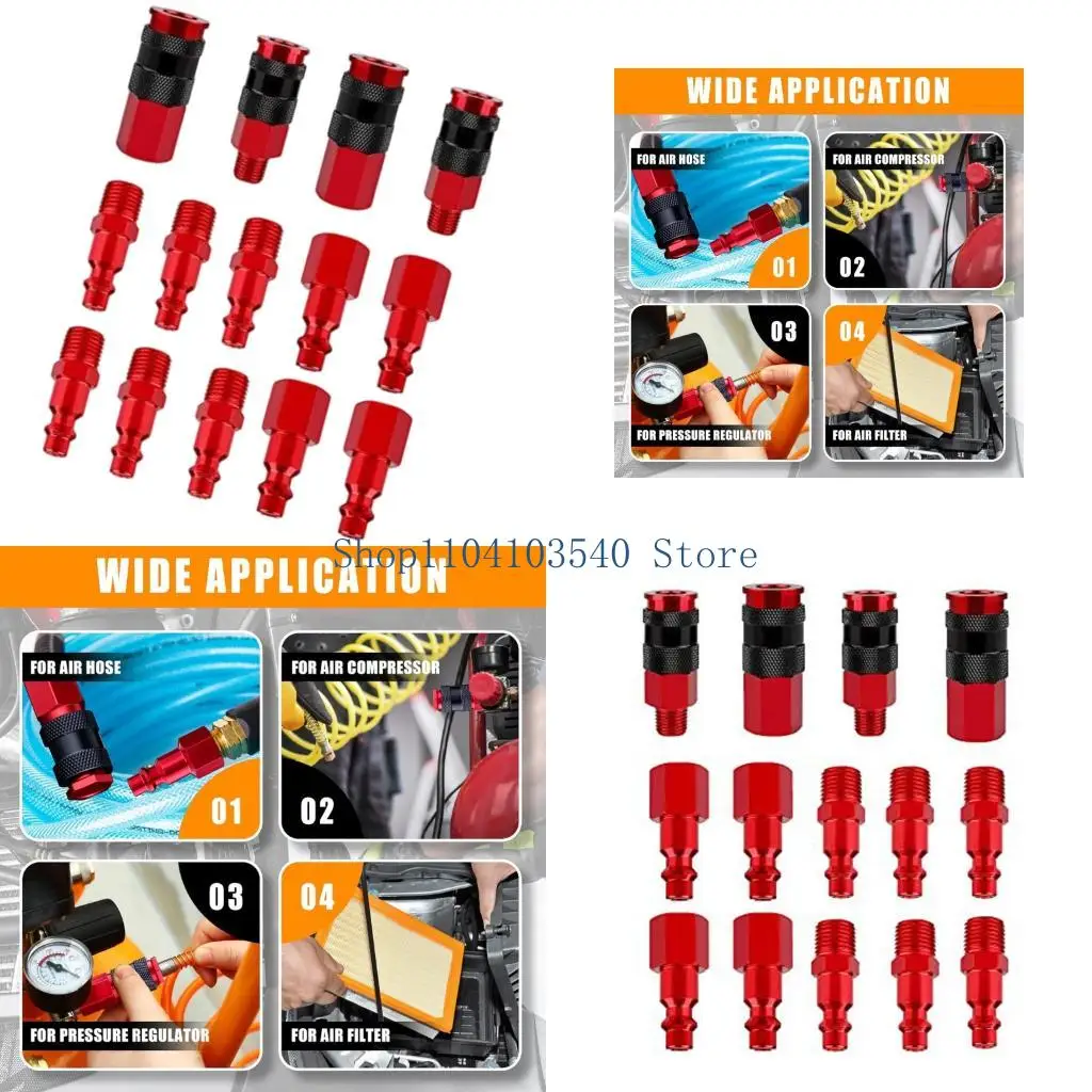02DC Push to Connecting Air Fittings Set for Compressor Accessories and Pneumatic Tool