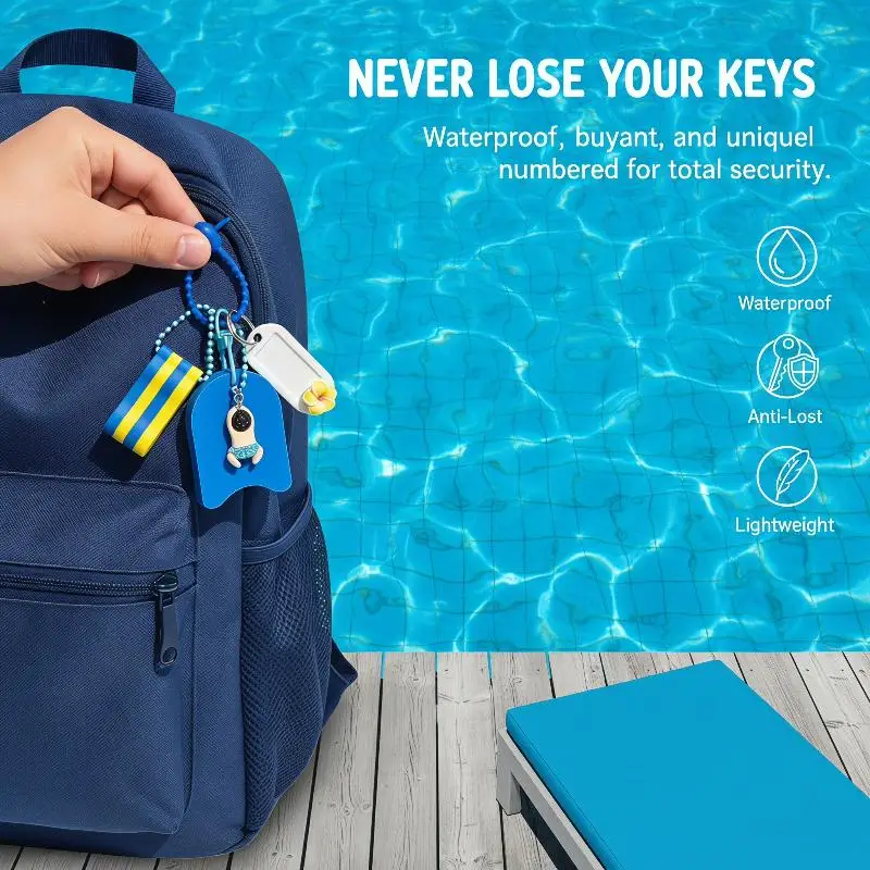 Floating Keychain Lightweight Anti-Sink Key Ring for Ocean Fishing Boating Swimming Surfing Sailing Activities