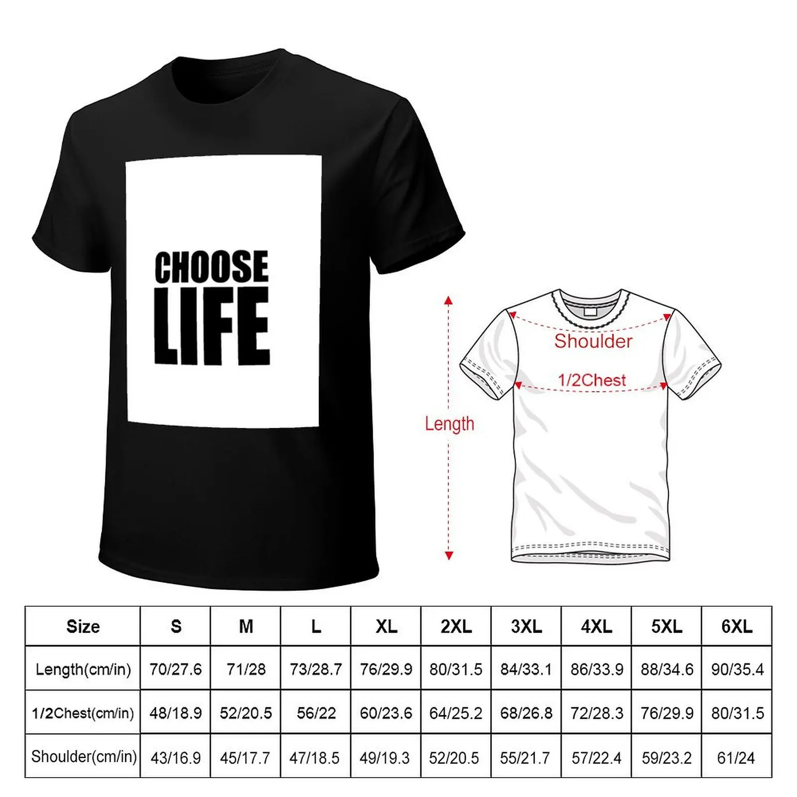 CHOOSE LIFE - WHAM T-Shirt Plus Size Everyday Tee Shirt