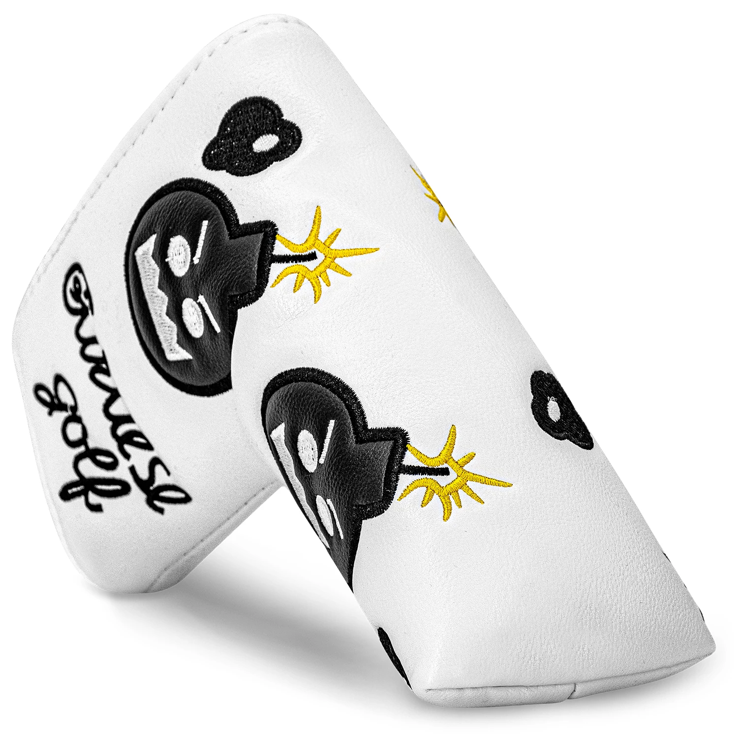 1PC Angry Pattern Blade Putter Cover, Made of PU Material, Features Durable Breathable Construction and Soft Inner Lining