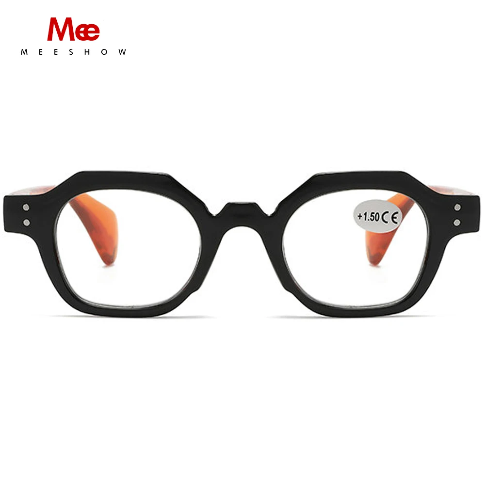 MEESHOW Retro Reading glasses NEW Design Men Women Anti Blue Light Occhiali Da Lettura High Quality thick Presbyopia Eyeglasses