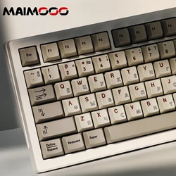 MAIMOOO Retro Russo Keycap Bianco 145 Tasti Cherry PBT Materiale Texture Semplice Keycap Tastiera Meccanica Fai Da Te Copritasti Periferici