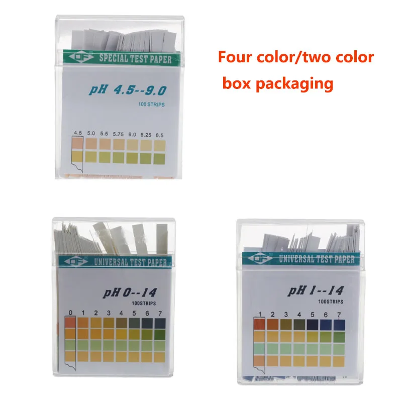 100 tiras 0-14 PH papel indicador ácido alcalino agua Saliva prueba tornasol