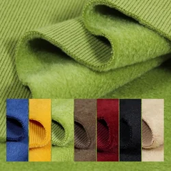 Cotton Thickened Plush Elastic Knitted Fabric Warm Winter Sweat Pants Sweater Dress Coat Fashion Sewing Wholesale Cloth by Meter