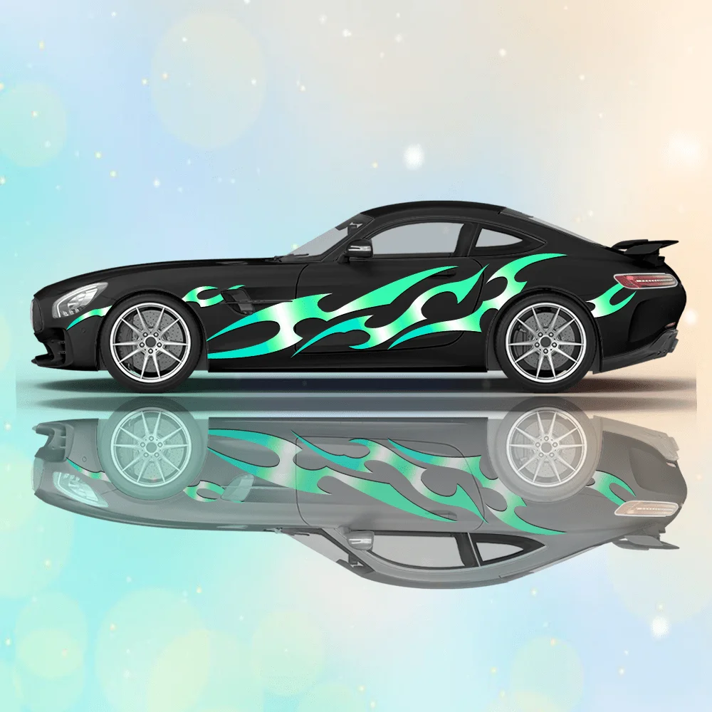 Sharp Geometry Colorful Car Vinyl Wraps Decal Self-adhesive PVC Sticker Suitable for Trucks SUV Decoration Auto Accessories Gift