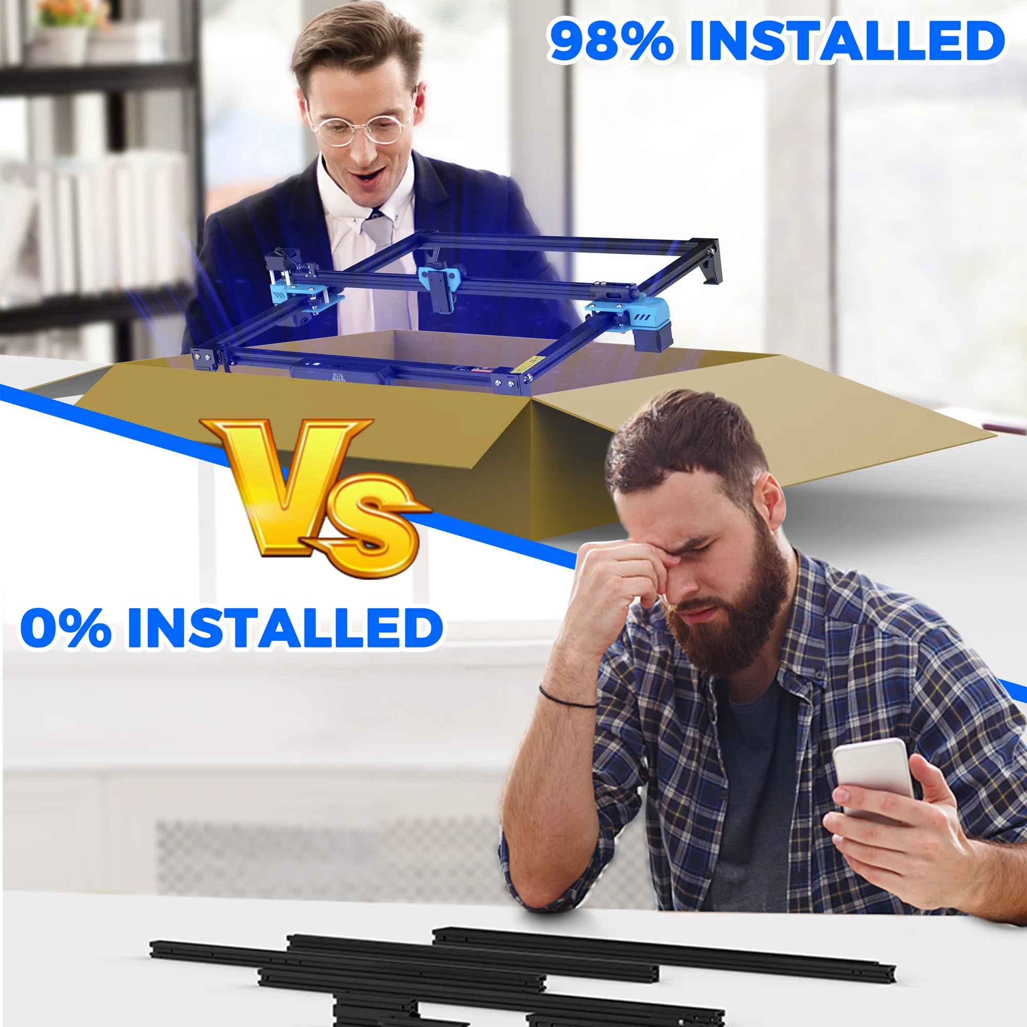 TwoTrees TTS-20 Pro CNC Metal Laser Engraver Support Offline Control Laser Cutter Leather Wood Acrylic Tools with Limit Switch