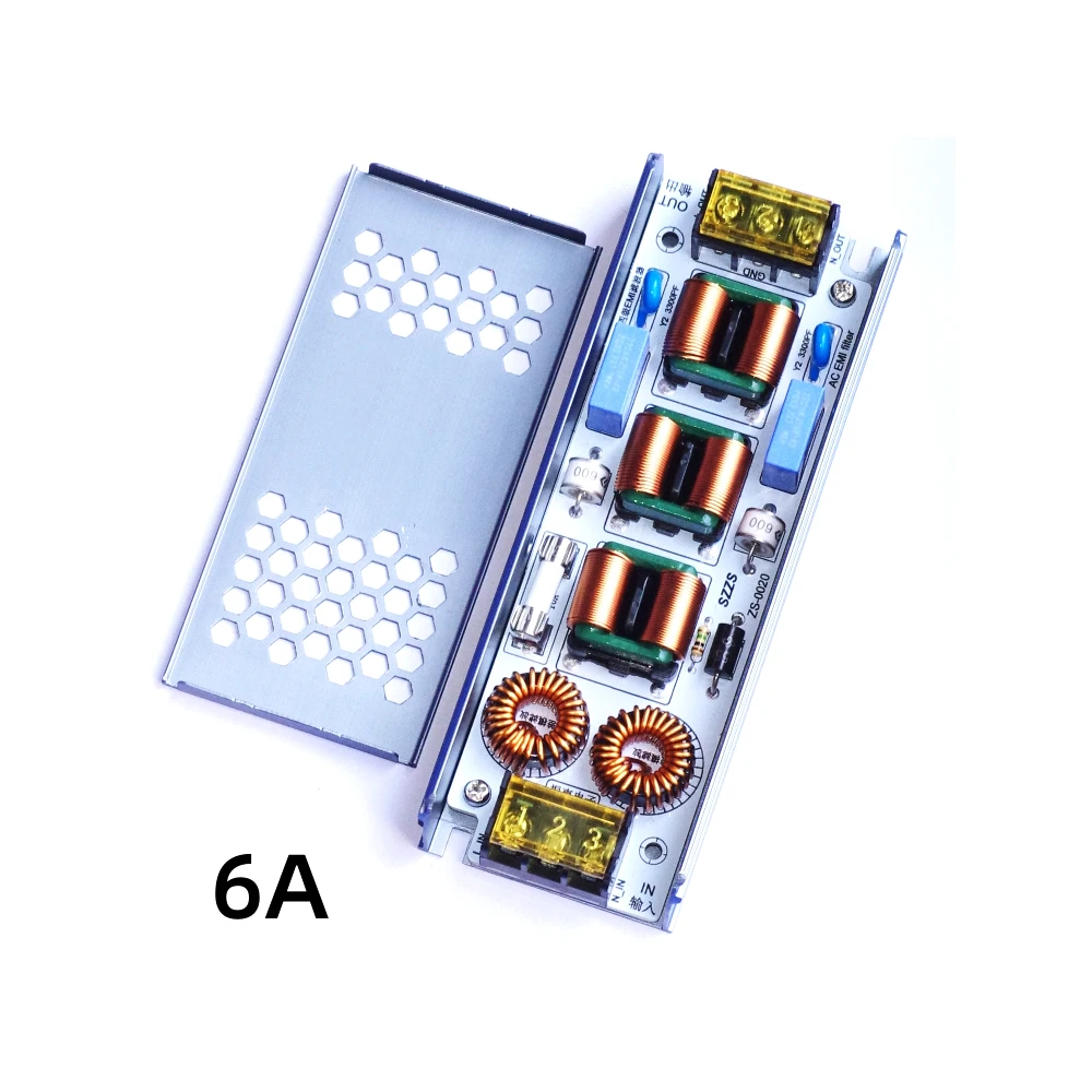 6A/10A 4-Stufen-EMI-Filter | 110-220V AC Stromreiniger Geräuschton | Beseitigen Sie Stromrauschgeräusche für Audioverstärker und HiFi-Systeme – Detail 5