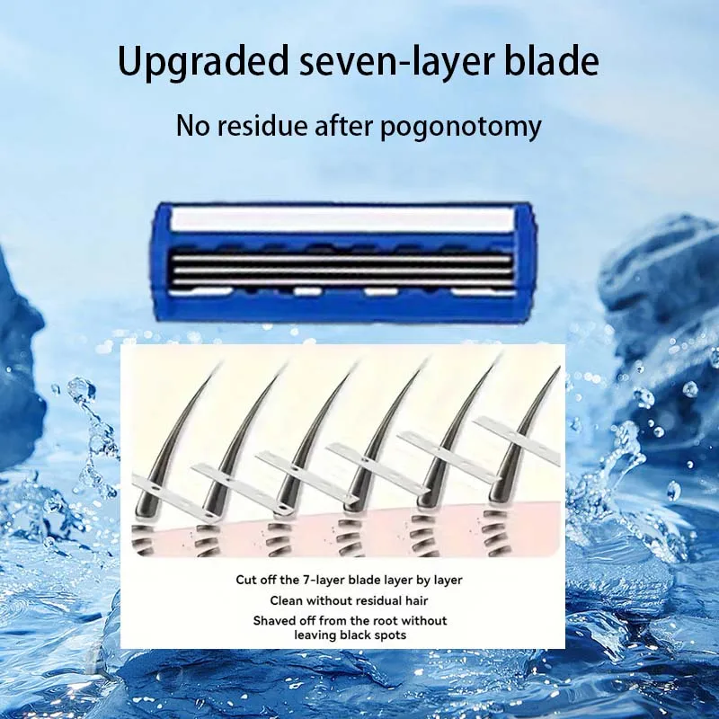 ماكينة حلاقة آمنة للرجال، مقبض مريح، شفرة حادة وناعمة، حلاقة ممتازة للرجال، هدية مثالية للمهرجانات