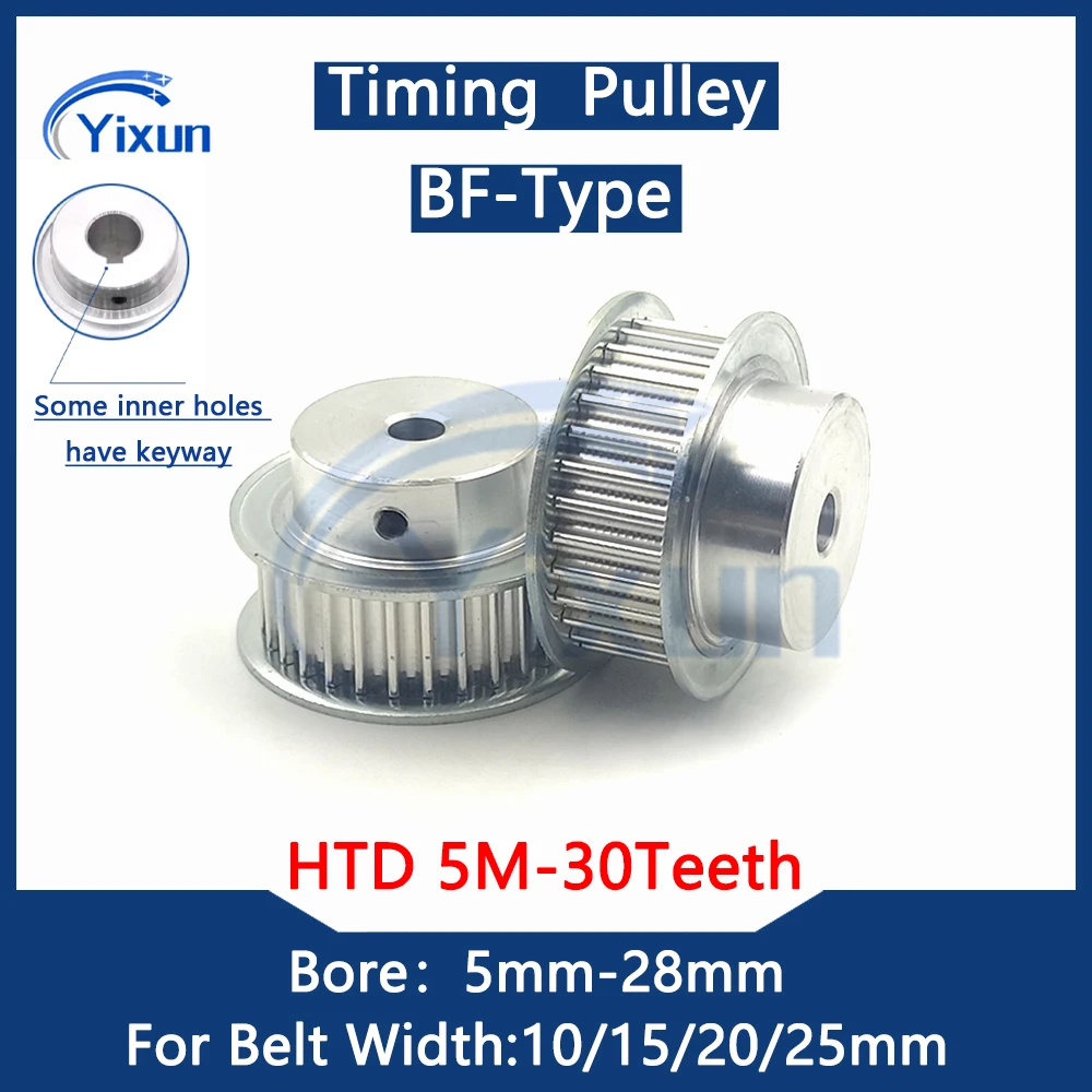 

HTD 5M 30 Teeth Timing Pulley Bore 5mm-28mm For Belt Width 10-25mm 5M 30Teeth Keyway Synchronous Wheel 5M Drive Belt Pulley 30T