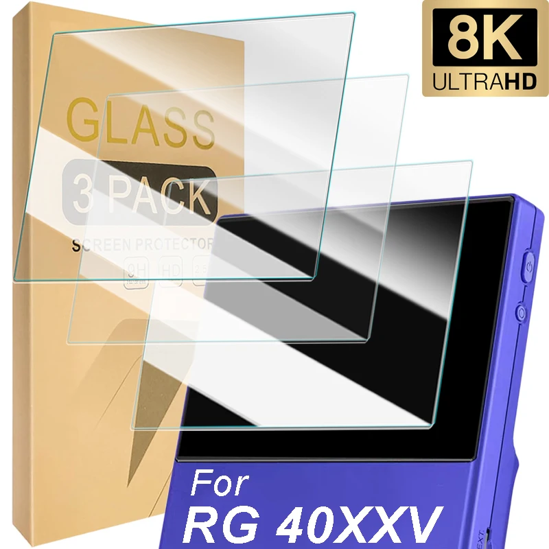 3-1PCS HD Tempered Glass Screen Protectors Hardness Full Coverage Protective Films for ANBERNIC RG 40XXV Gaming Console Cover