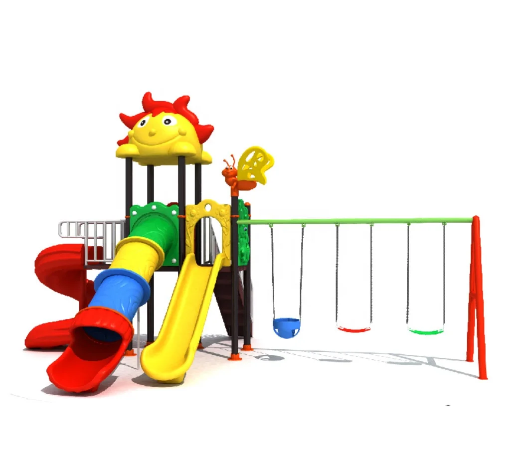 LLDPE de alta calidad, juguetes deslizantes para niños, tobogán de plástico, columpio y tobogán de plástico para niños, parque infantil al aire libre