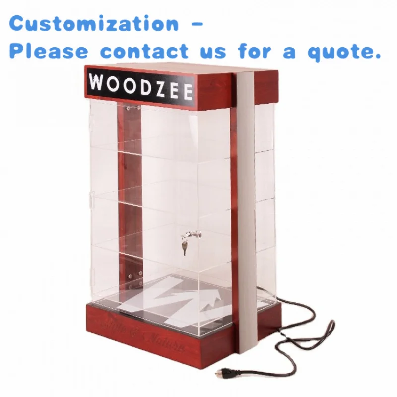 custom.Removable Acrylic and Wood Illumination Eyewear Display Stand Sunglasses Rack