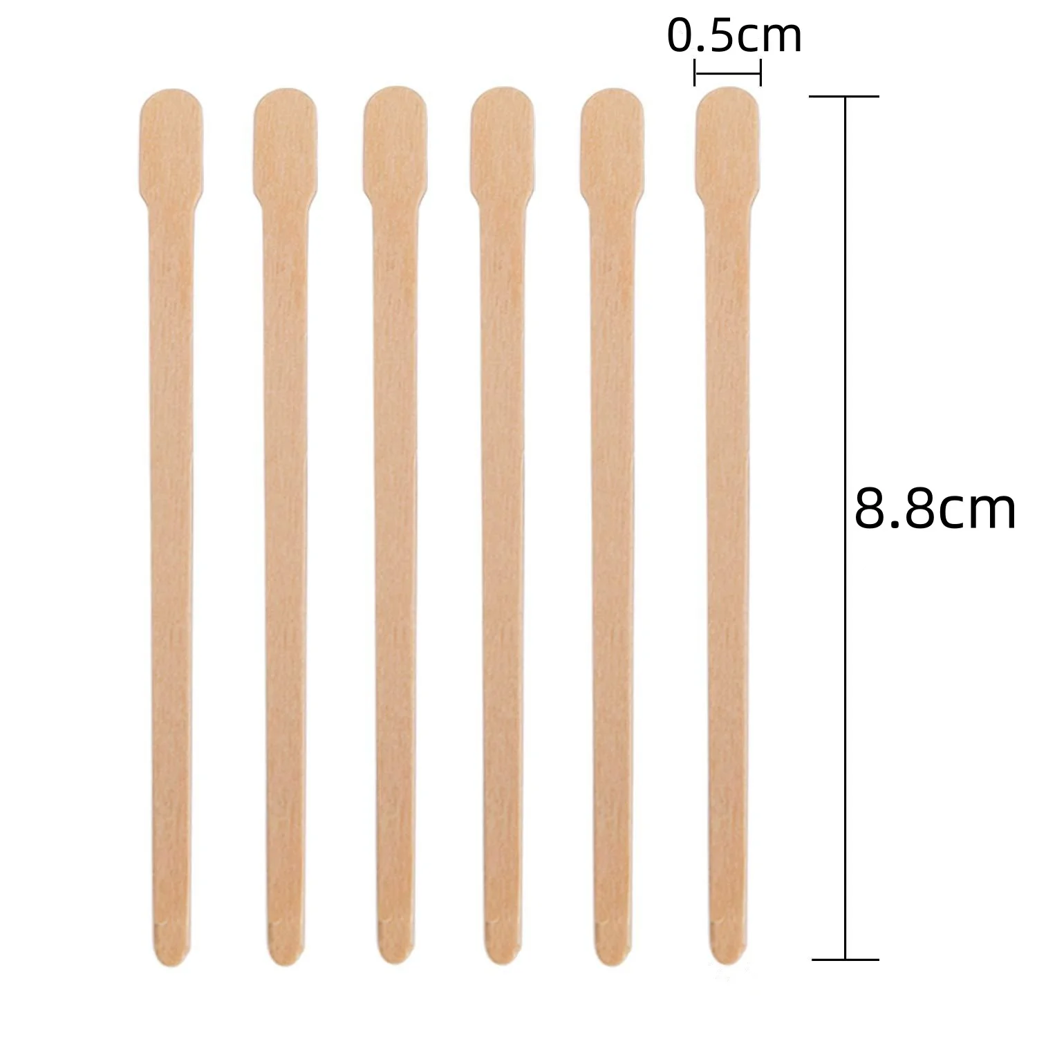 100pcs Wooden Wax Sticks Woman Disposable Depilation Spatula Hair Removal Wax Coating Scraping Tool Eyebrow Trimming Sticks