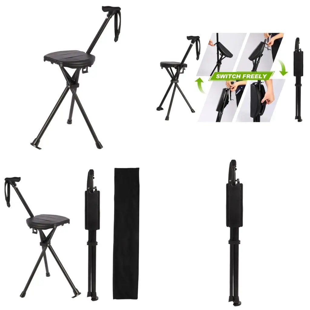 

Y1uc Cane с сиденьем портативной складной палочки без штучки пляжные кемпинги кресло