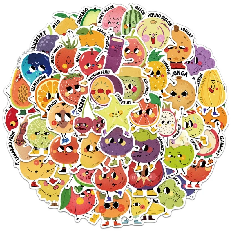 50PCS Creativity Personality fruit Stickers Waterproof DIY Sticker Classic Toys