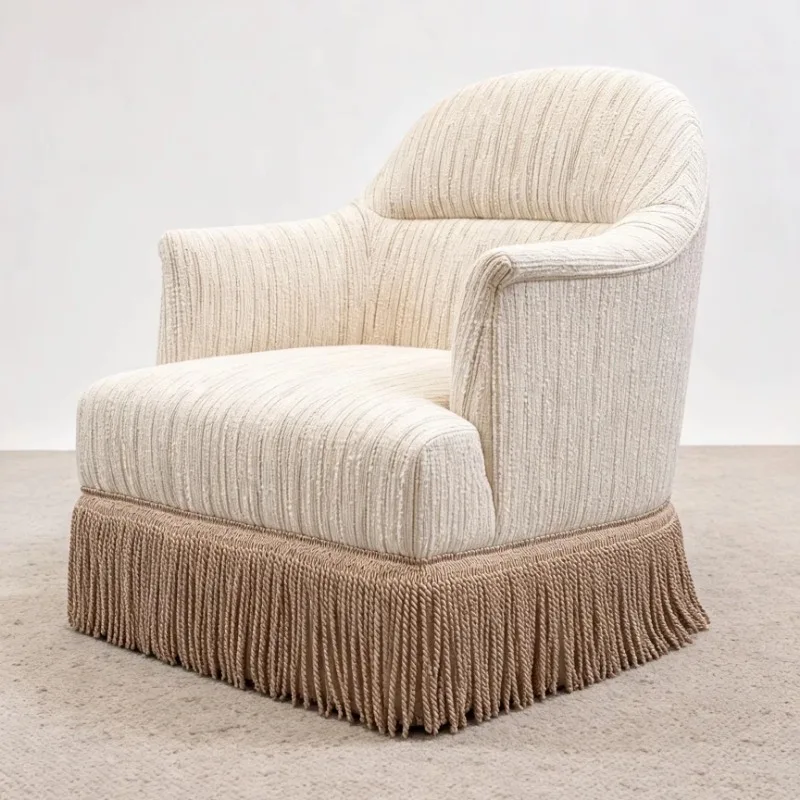 Rural creative fringed sofa, retro leisure chair