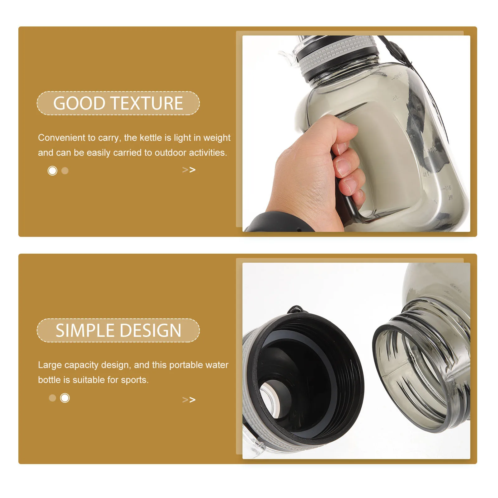 

Outdoor Sports Water Bottle Large Capacity Portable Water Jug for Fitness Running Hiking Gym Workout Sports Bottle