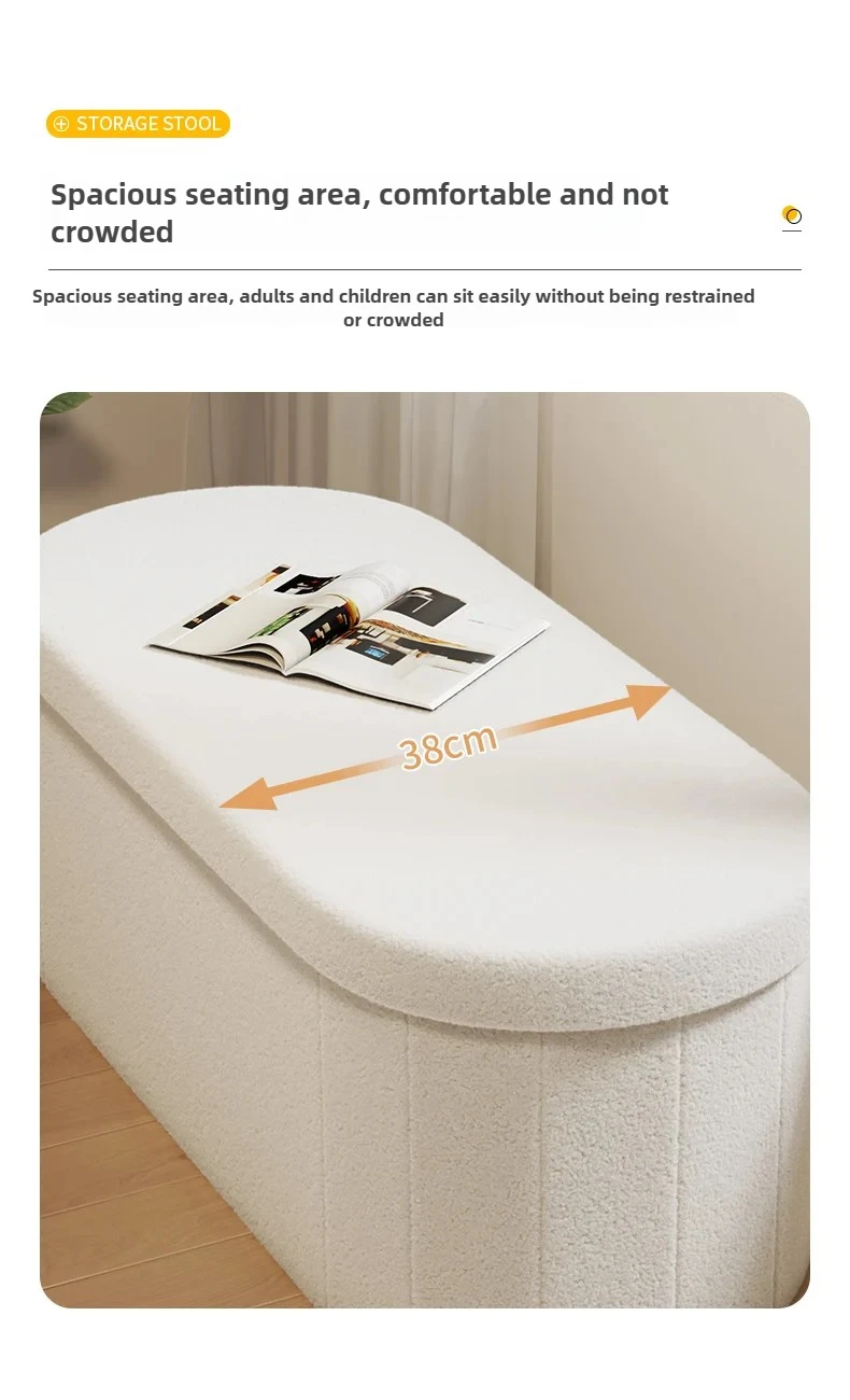 Nordic Folding Storage Stool Entrance Hall Sitting Shoe Stool Living Room Rest Sofa Seat Storage Home Furniture Bed End Stool