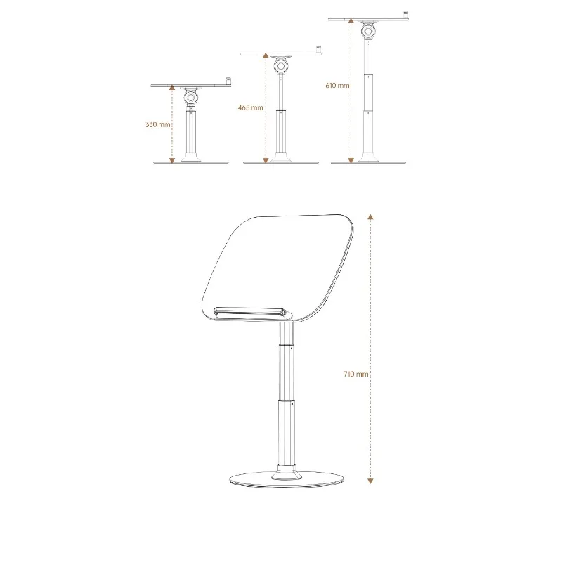 Adjustable Height Book Holder Desktop Reading Stand Extendable Tablet Floor Stand for IPad Cookbook Support Rack
