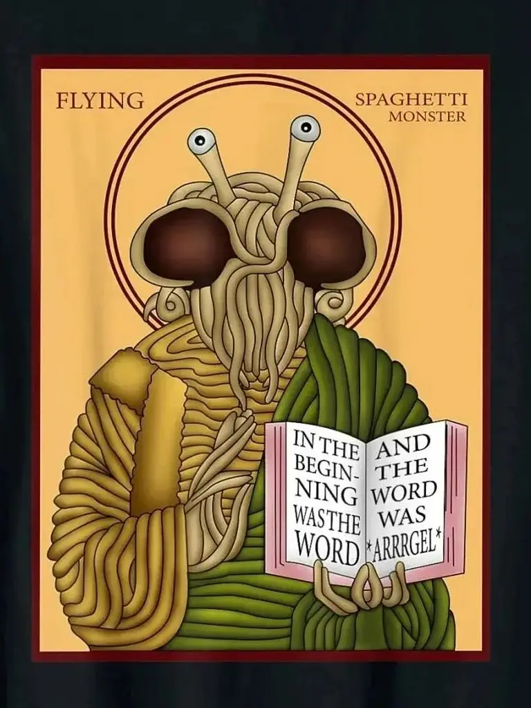 Flying Spaghetti Monster Tee FSM, Pastafarian T-Shirt Premium Cotton Short Sleeve O-Neck Mens T Shirt New S-3XL