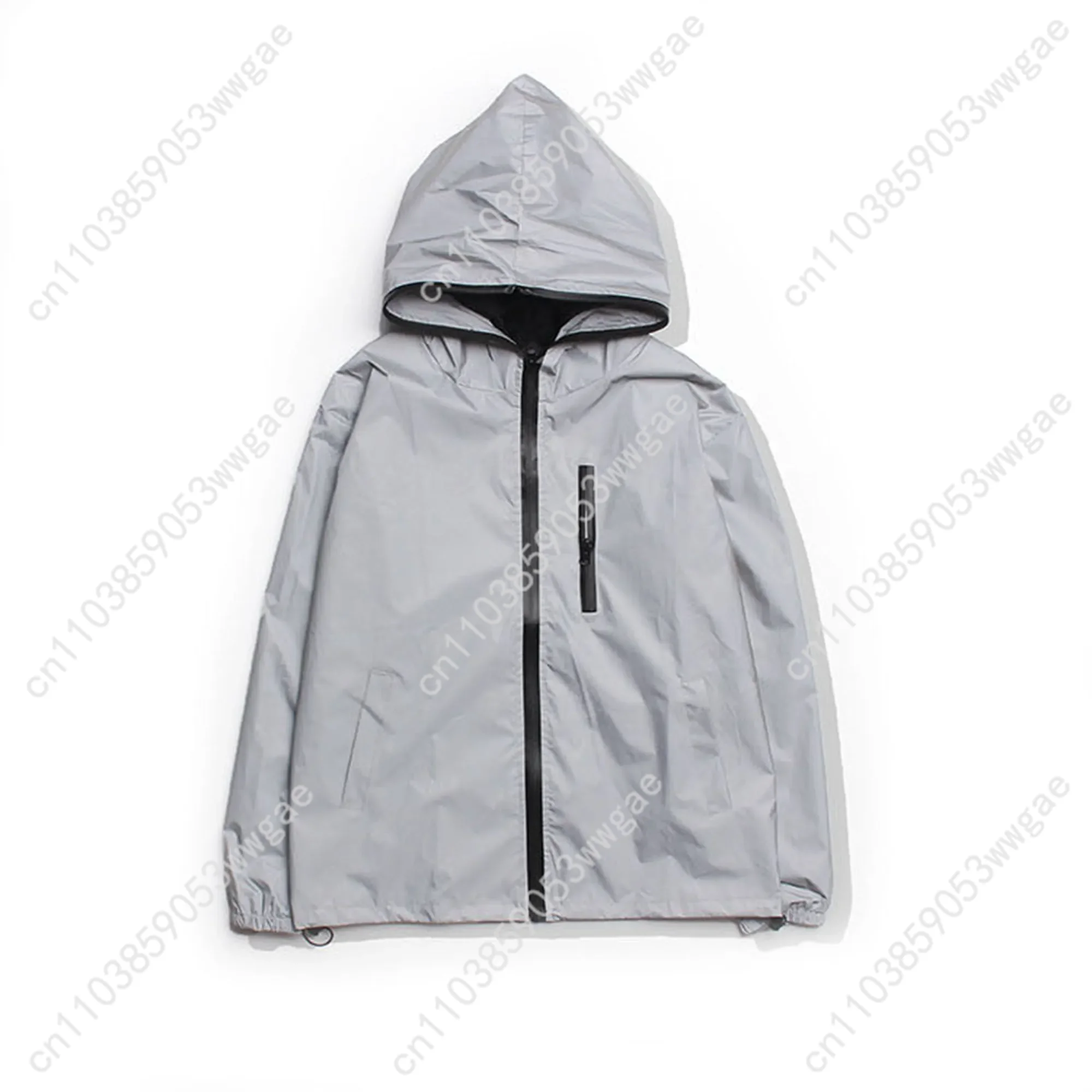 Bleach Reflective Jacket Mens Womens Coat Hooded Windbreaker Run Pocket Jackets Cycling Hiking Zipper Anime Personalized Hoodie