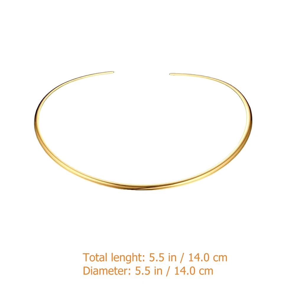 

Necklace Bib Gold Choker Necklaces for Woman Ear Collar Stainless Steel Women's