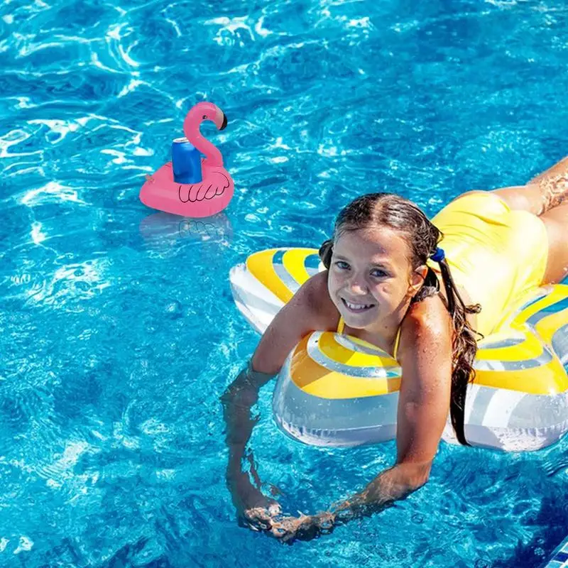 Inflatable Drink Holder Cute Reusable Pool Floaties Lightweight Portable Drink Floats Pool Accessories Fun for Children Boys