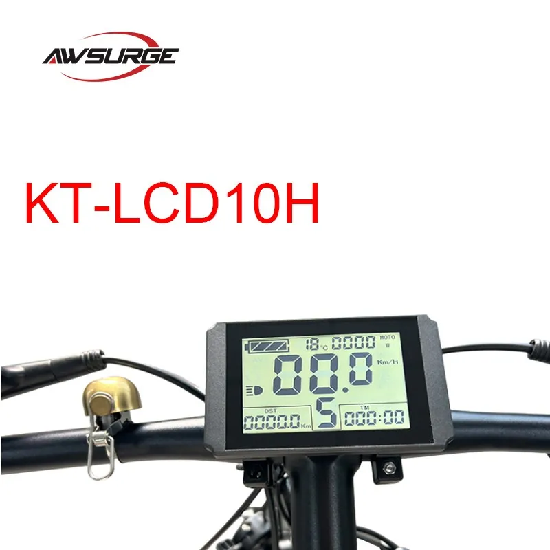 

KT LCD10H Display Electric Bicycle Large Screen Display LCD-10-H 24V/36V/48V KUNTENG Display for Ebike Conversion Kit