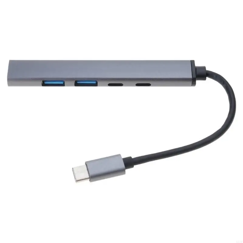 462E Type C HUBs 5 in 1 Aluminum Alloy HUBs with Type C Port and USB 2.0 USB C