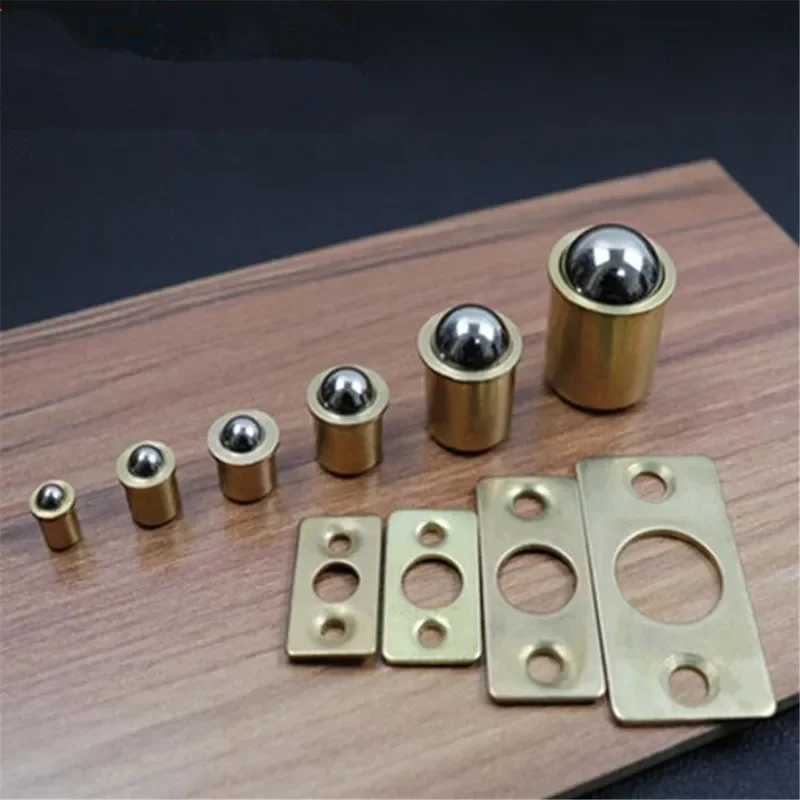 Fechadura magnética para porta de armário, cobre puro, bola lateral do gaveta, trava magnética para porta de armário, montagem de móveis