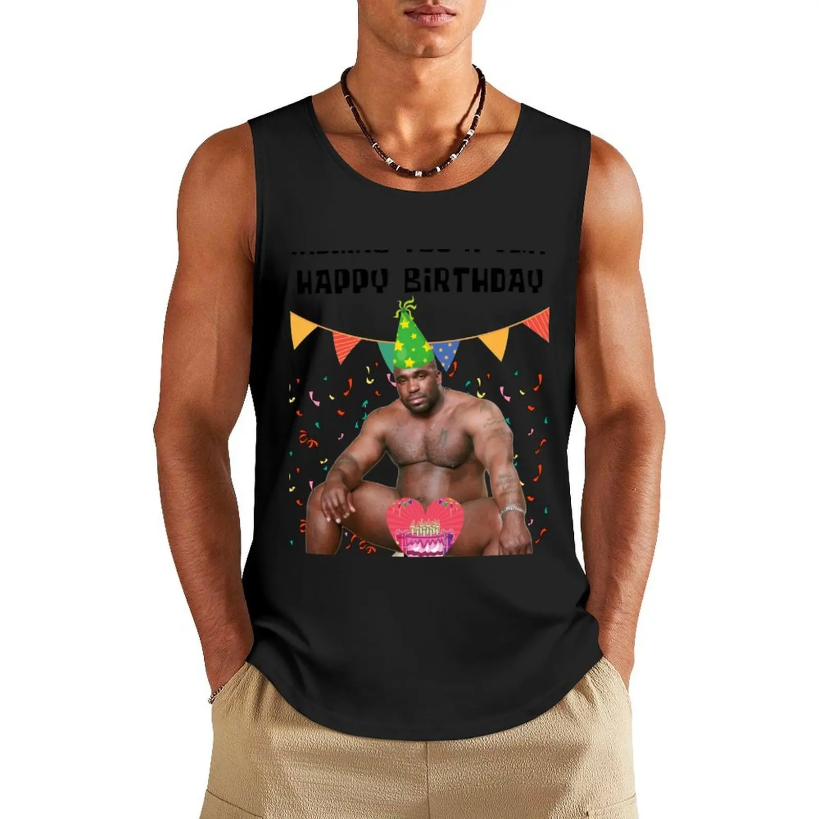 

barry wood happy birthday Meme Tank Top basketball clothing tops bodybuilding t shirt T-shirts men