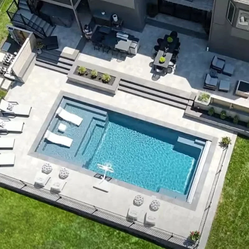 Customized Low-Maintenance Outdoor Splicing Swimming Pool Modular Fiberglass Panel Formwork Board House Spa Large Pool For Sale